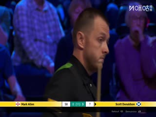 斯諾克英錦賽正賽32進(jìn)16輪次 馬克·艾倫1-6斯科特·唐納森 20251202